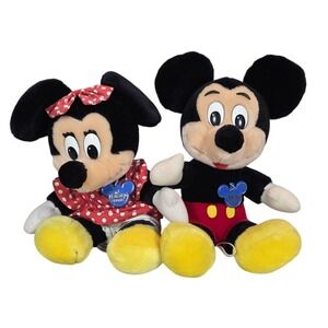 Mickey Mouse Minnie‎ Mouse Plush Disneyland Walt Disney World VTG 10" Tall